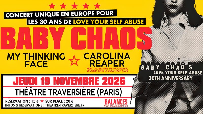 BABY CHAOS – Concert à Paris pour les 30 ans de Love Your Self Abuse